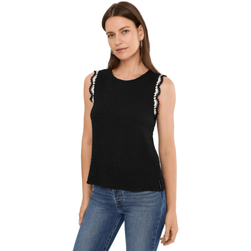 Vince Camuto Crew Neck Tank with Scallops
