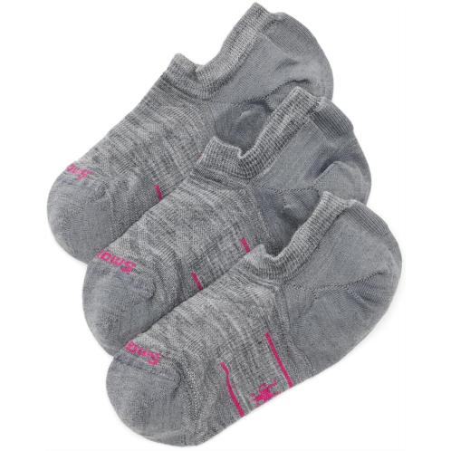 Womens Smartwool Run Zero Cushion No Show Socks 3-Pack