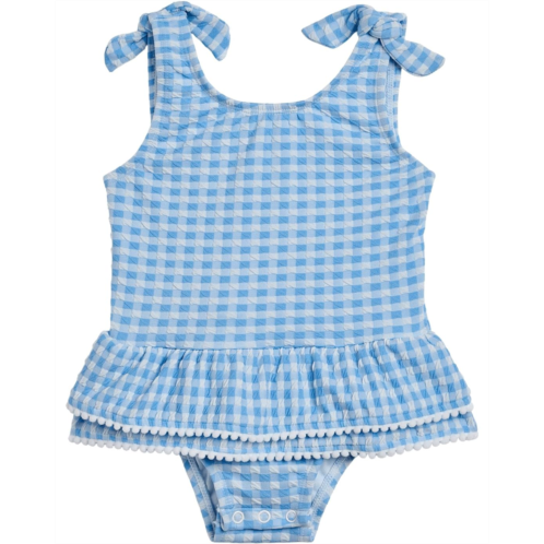 Girls Snapper Rock Kids Seaside Gingham Skirt Swimsuit (Infant/Toddler/Little Kid)