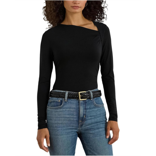 POLO Ralph Lauren Womens Lauren Ralph Lauren Stretch Jersey Asymmetrical Top