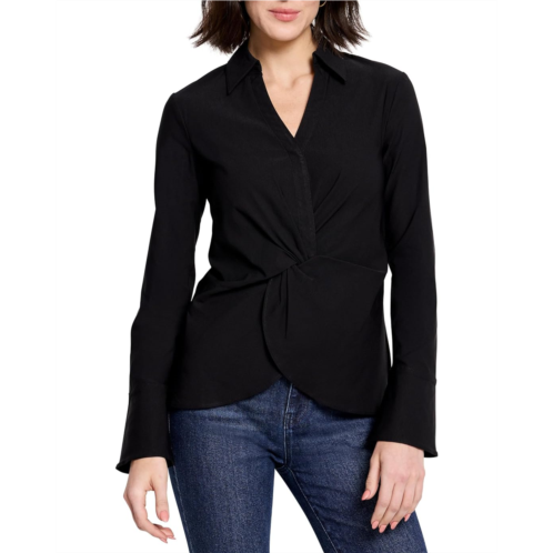 Womens NICZOE Polished Wonderstretch Twist Front Shirt