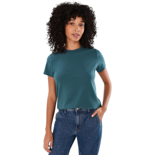 Womens PACT Luxe Signature Crew Neck Tee