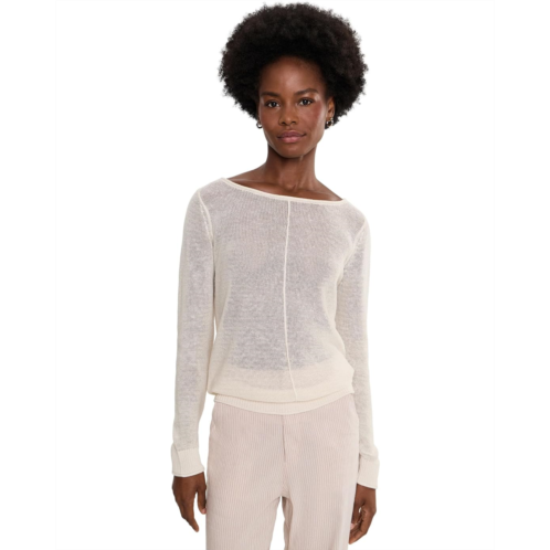 Womens Tommy Bahama Cedar Linen Bateau Neck Sweater