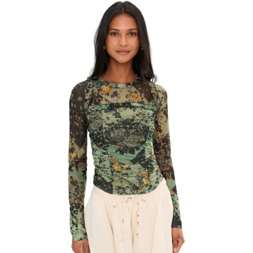 Free People Ariana Long Sleeve Ruched Top