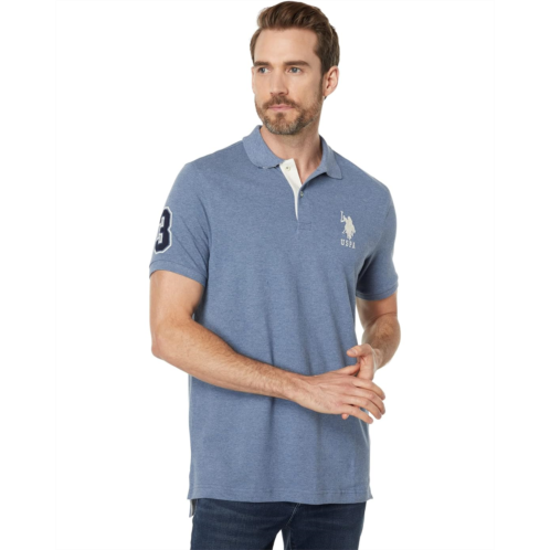 U.S. Polo ASSN. Slim Fit Big Horse Polo with Stripe Collar