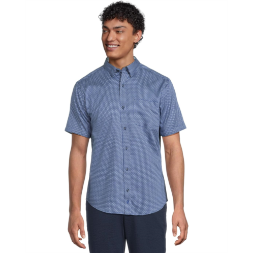 Johnston & Murphy Short Sleeve Swirl Print Shirt