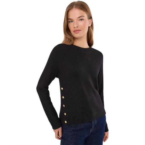 Womens NICZOE Petite Side Button Waffle Top