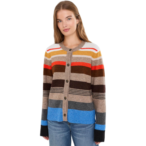 Womens Michael Stars Irene Crew Neck Long Sleeve Cardigan