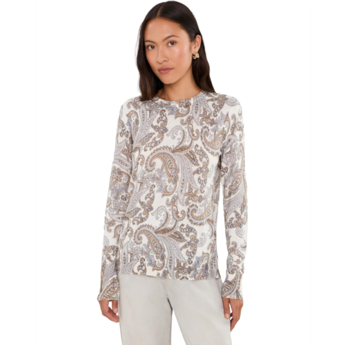 POLO Ralph Lauren Womens Lauren Ralph Lauren Petite Paisley Cotton-Modal Sweater