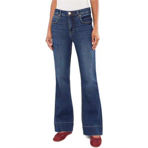 Womens KUT from the Kloth Stella High-Rise Fab Ab Flare with Back Darts and Wide Hem in Charmer/Dark Base Wash