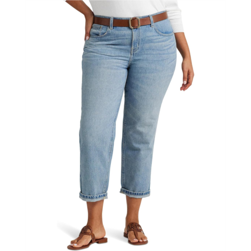POLO RALPH LAUREN Womens Lauren Ralph Lauren Plus-Size Relaxed Tapered Ankle Jeans