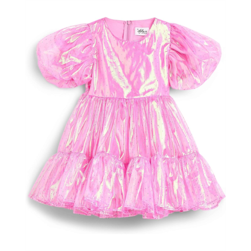 Girls Lola and The Boys Crystal Pink Hologram Dress (Toddler/Little Kid/Big Kid)