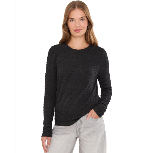 Womens NICZOE Petite Crinkle Knit Textured Top