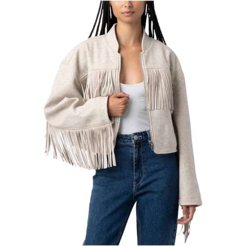 Blank NYC Fringe Bomber Jacket