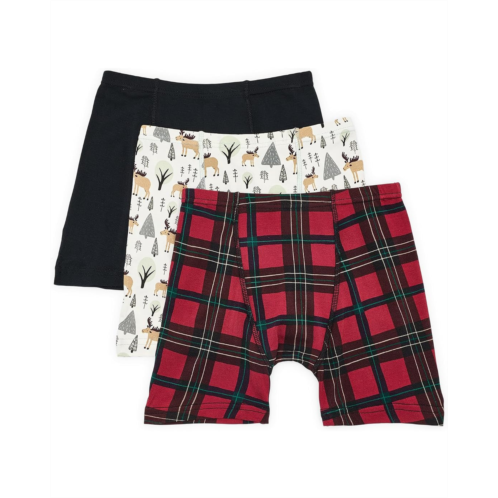 Boys Kickee Pants Kids Print Boxer Briefs Set of 3 (Big Kid)