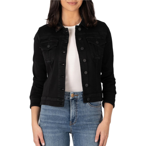 KUT from the Kloth Julia Crop Jacket with Drop Shoulder Regular Waistband
