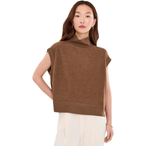 Womens Eileen Fisher Fine Felted Wool Turtleneck Sweater