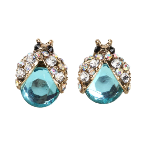 Betsey Johnson Iconic Enchanted Garden Ladybug Stud Earrings