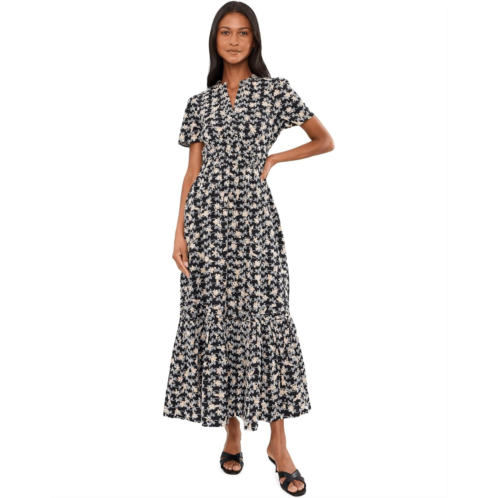Womens CeCe Embroidery Elastic Waist Maxi Dress