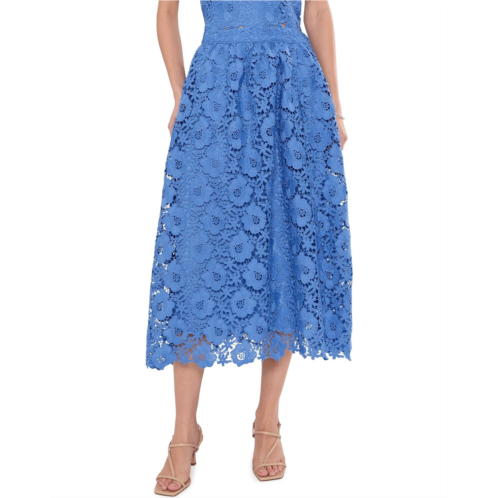 CeCe Midi Lace A-line Skirt