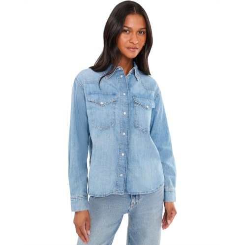 Womens Madewell Denim Oversized Western Shirt