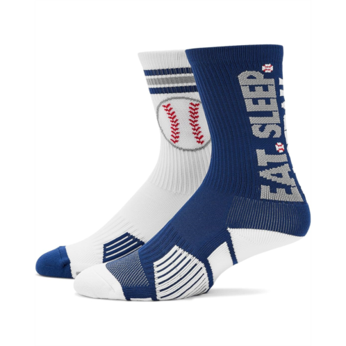 Unisex ChalkTalk SPORTS Baseball Woven Mid-Calf Sock Set - Ace (Little Kid/Big Kid/Adult)