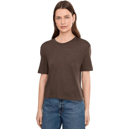 Womens AG Jeans Charlie Relaxed Short Sleeve Crew Tee