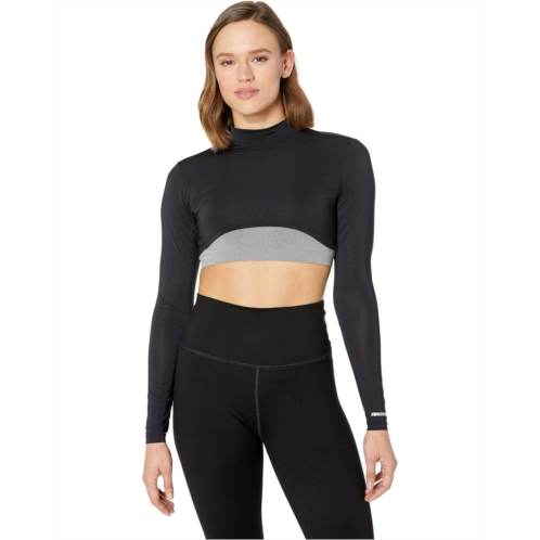 Womens Jamie Sadock Sunsense 35 SPF Lightweight Long Sleeve Mock Neck Crop Layering Top