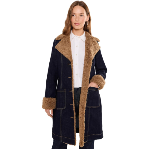 Womens Liverpool Los Angeles Sherpa Trimmed Notch Collar Jacket