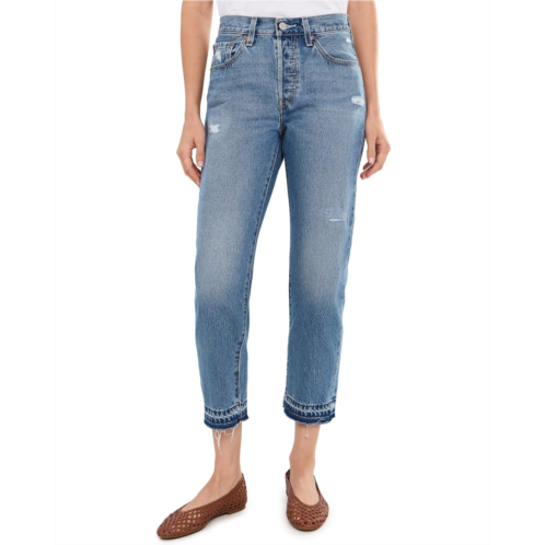 Womens Levis Premium 501 Crop