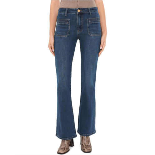 Womens KUT from the Kloth Ana High-Rise Flare in Ravishing/Dark Base Wash