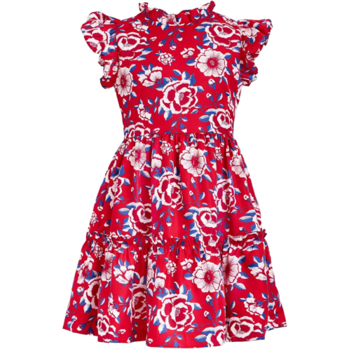 Janie and Jack Flutter Sleeve Floral Dress (Toddler/Little Kid/Big Kid)