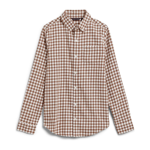 Boys Janie and Jack Gingham Brushed Twill Button-Down Shirt (Toddler/Little Kid/Big Kid)