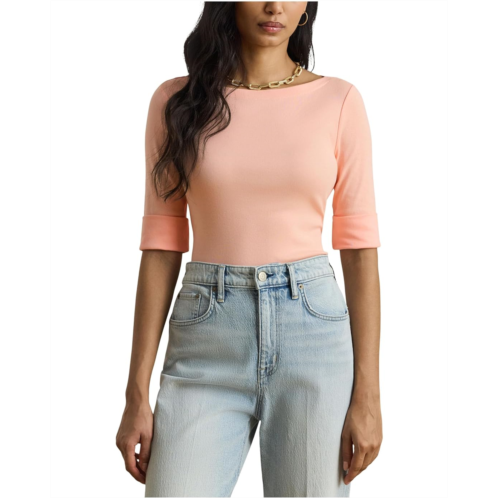 POLO RALPH LAUREN Stretch Cotton Boatneck Top