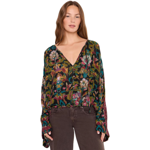 Womens Free People Juliette Printed Blouse