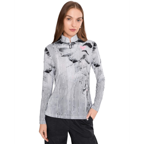 Womens Jamie Sadock Sunsense Piece of My Heart Long Sleeve Quarter Zip