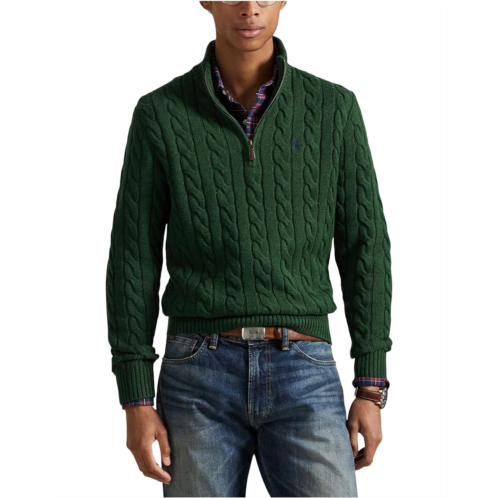 Polo Ralph Lauren Cable-Knit Cotton Quarter-Zip Sweater