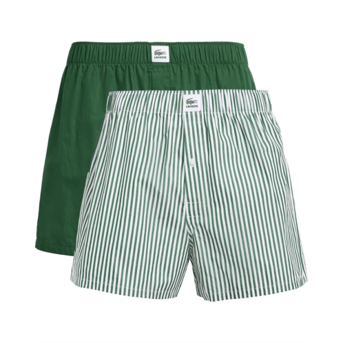 Mens Lacoste 2-Pack Cotton Poplin Boxers