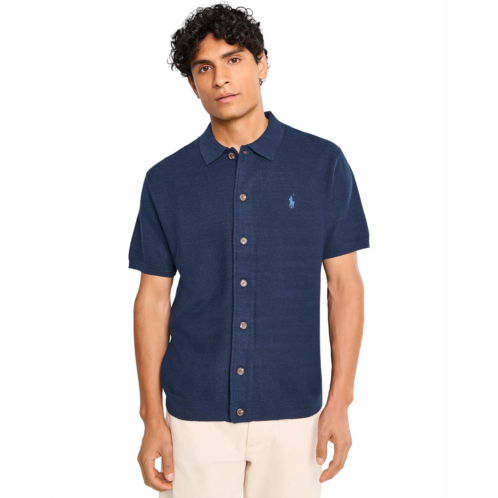 Mens Polo Ralph Lauren Cotton Linen Short Sleeve Cardigan