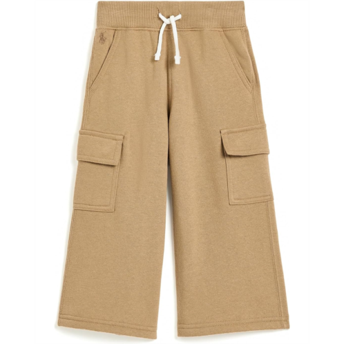 Girls Polo Ralph Lauren Kids Fleece Wide-Leg Cargo Sweatpants (Toddler/Little Kid)
