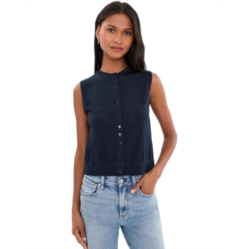 Womens Madewell George Merino Silk Button Shell