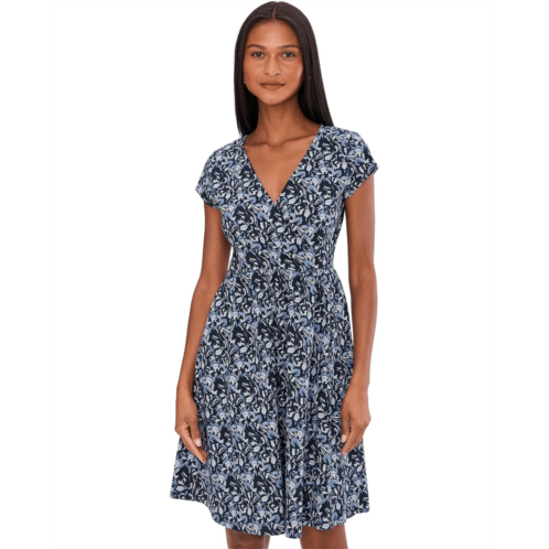 PACT Fit-and-Flare Crossover Dress