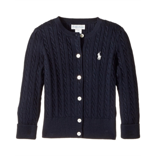Girls Polo Ralph Lauren Kids Mini-Cable Cotton Cardigan (Infant)