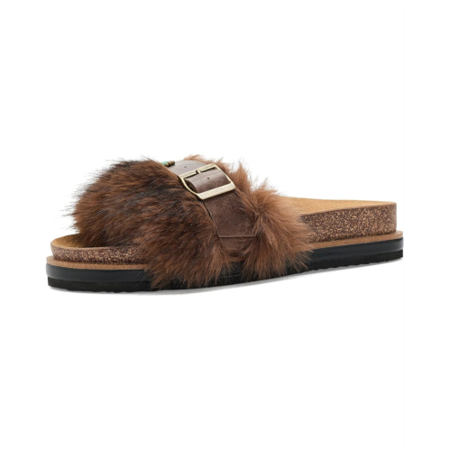 Womens Free People Frankie Faux Fur Slide Sandals