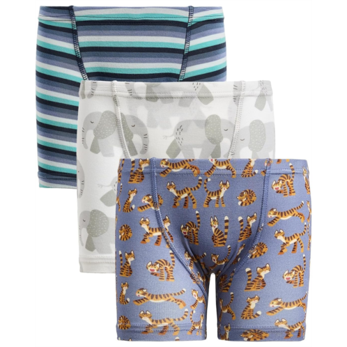 Kickee Pants Kids Print Boxer Briefs Set of 3 (Toddler/Little Kid)