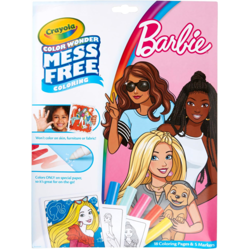 Crayola Barbie Color Wonder Coloring Set Mess Free Coloring Book Pages for Toddlers Travel Activity Barbie Gift & Toys for Kids