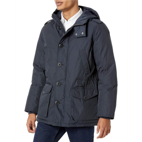 Mens Tommy Hilfiger Poly Twill Full-Length Hooded Parka