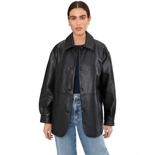 Womens Levis Faux Leather Blazer
