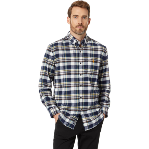 U.S. POLO ASSN. Long Sleeve Yarn-Dye Stretch Peached Twill Woven Shirt