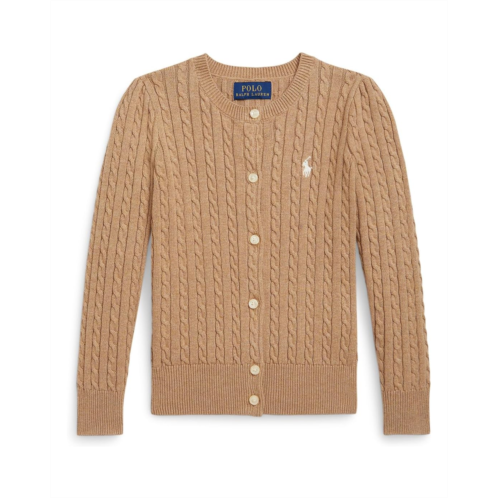 Girls Polo Ralph Lauren Kids Mini-Cable Cotton Cardigan (Toddler/Little Kid)